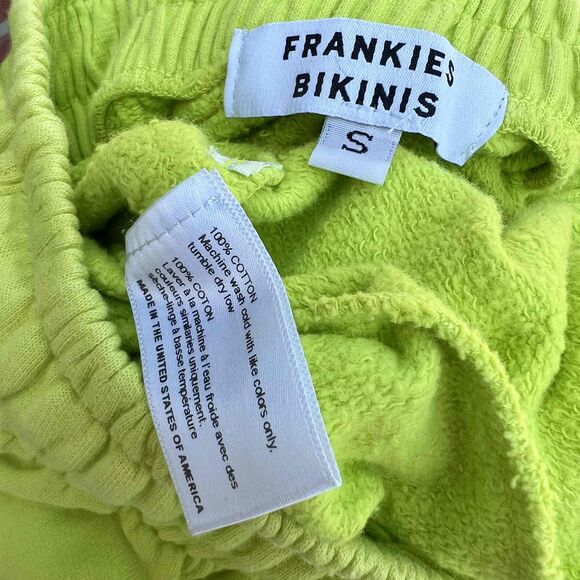 Frankies Bikinis Burl Lounge Shorts Butterfly Green Pink Size Small - Picture 3 of 10